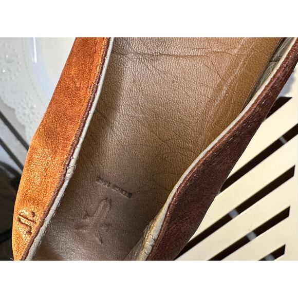 Women's Frye Melanie Brown Leather Slip On Flats - Loafers - Size 7.5 - Picture 9 of 13